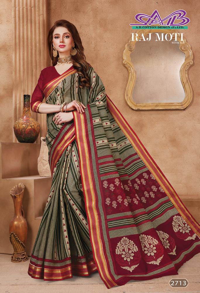 AB Rajmoti Pure Cotton Printed Saree Collection